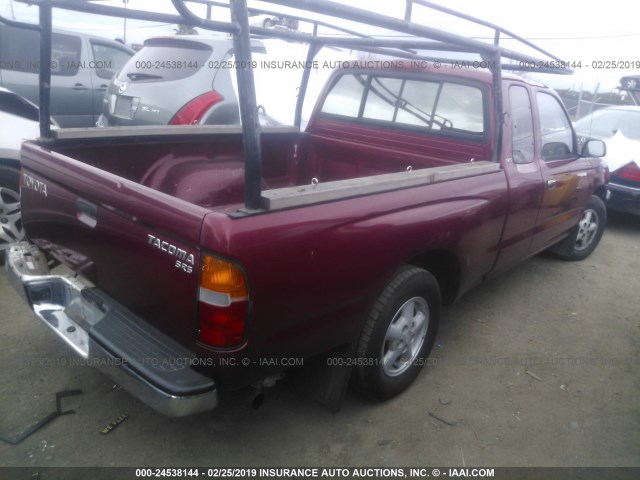 4TAVL52N5WZ105877 - 1998 TOYOTA TACOMA XTRACAB RED photo 4