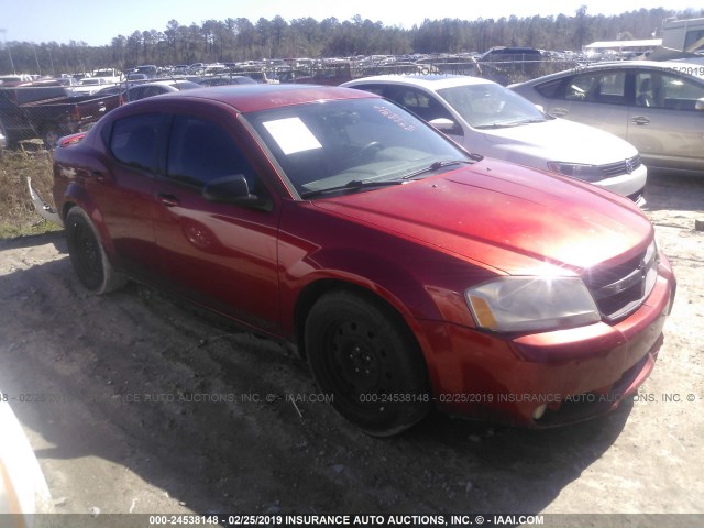 1B3LC56R08N261281 - 2008 DODGE AVENGER SXT RED photo 1