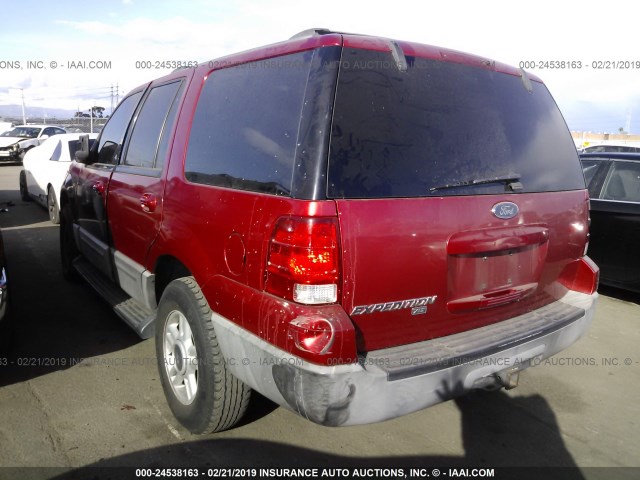 1FMRU15W13LA68272 - 2003 FORD EXPEDITION XLT RED photo 3