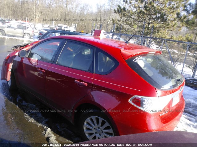 JF1GH61648H810280 - 2008 SUBARU IMPREZA 2.5I RED photo 3