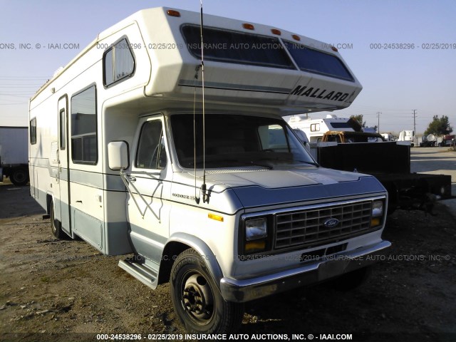 1FDKE30G1KHC16917 - 1989 FORD ECONOLINE E350 CUTAWAY VAN WHITE photo 1