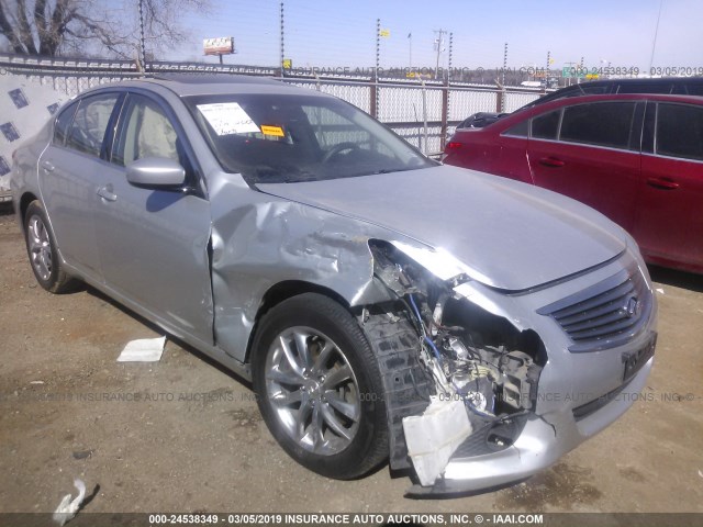 JN1CV6AR1AM251461 - 2010 INFINITI G37 SILVER photo 1