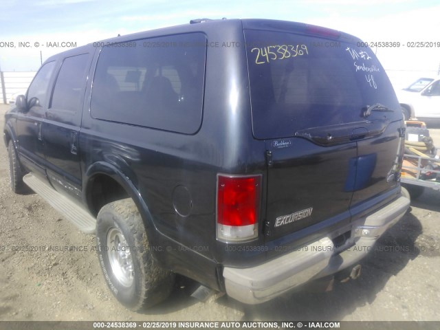1FMNU43S2YEB39782 - 2000 FORD EXCURSION LIMITED BLACK photo 3