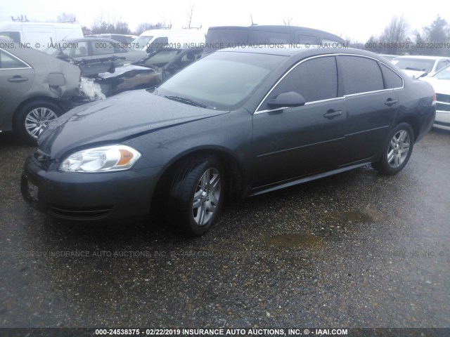 2G1WB5E38G1129082 - 2016 CHEVROLET IMPALA LIMITED LT GRAY photo 2