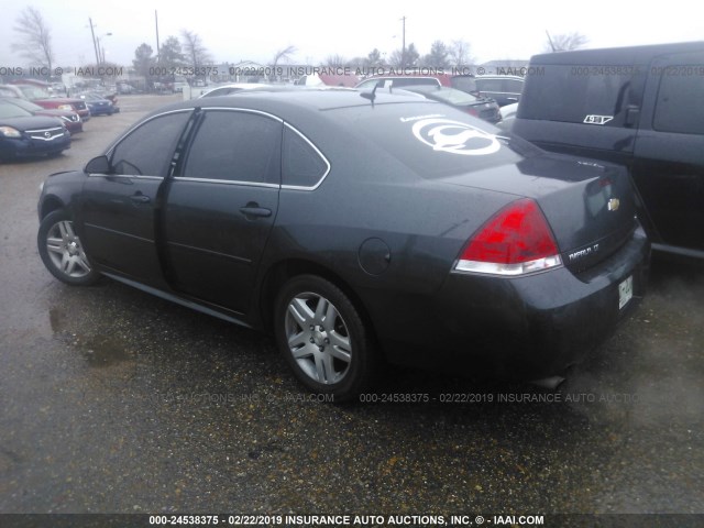 2G1WB5E38G1129082 - 2016 CHEVROLET IMPALA LIMITED LT GRAY photo 3