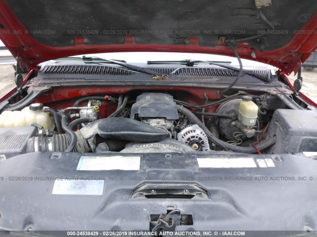 2GCEK19T0Y1157045 - 2000 CHEVROLET SILVERADO K1500 RED photo 10