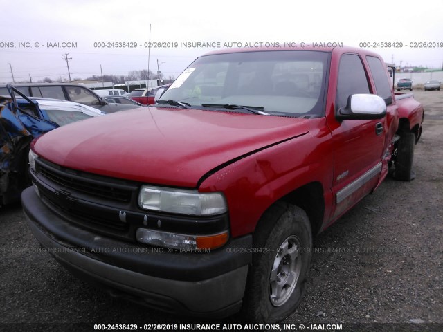 2GCEK19T0Y1157045 - 2000 CHEVROLET SILVERADO K1500 RED photo 2