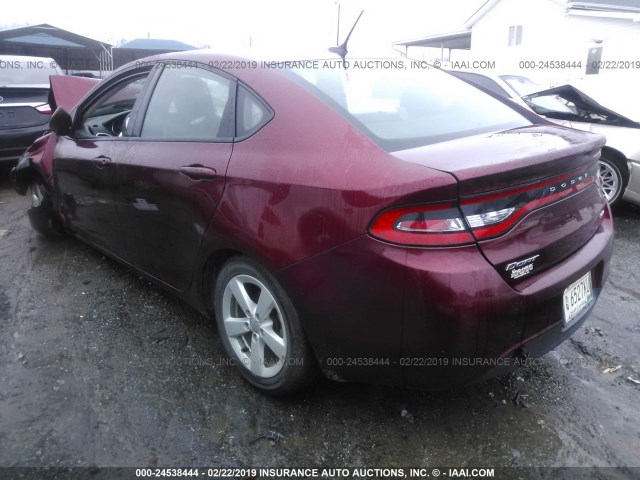 1C3CDFBBXFD330396 - 2015 DODGE DART SXT BURGUNDY photo 3