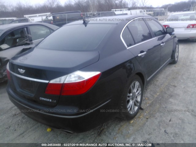 KMHGC4DF9BU118440 - 2011 HYUNDAI GENESIS 4.6L BLACK photo 4