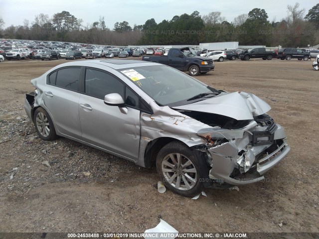 2HGFB2F94CH516627 - 2012 HONDA CIVIC EXL SILVER photo 1