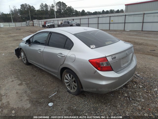 2HGFB2F94CH516627 - 2012 HONDA CIVIC EXL SILVER photo 3