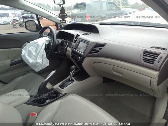 2HGFB2F94CH516627 - 2012 HONDA CIVIC EXL SILVER photo 5