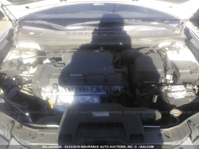 KMHDU46D19U783824 - 2009 HYUNDAI ELANTRA GLS/SE SILVER photo 10