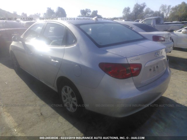 KMHDU46D19U783824 - 2009 HYUNDAI ELANTRA GLS/SE SILVER photo 3