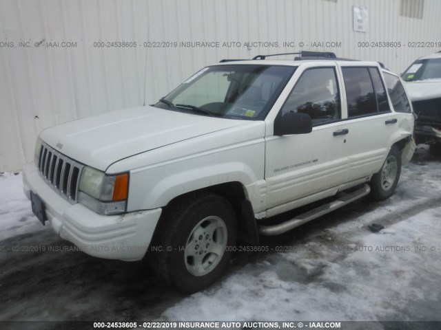 1J4GZ48S7WC335971 - 1998 JEEP GRAND CHEROKEE LAREDO/SPECIAL WHITE photo 2