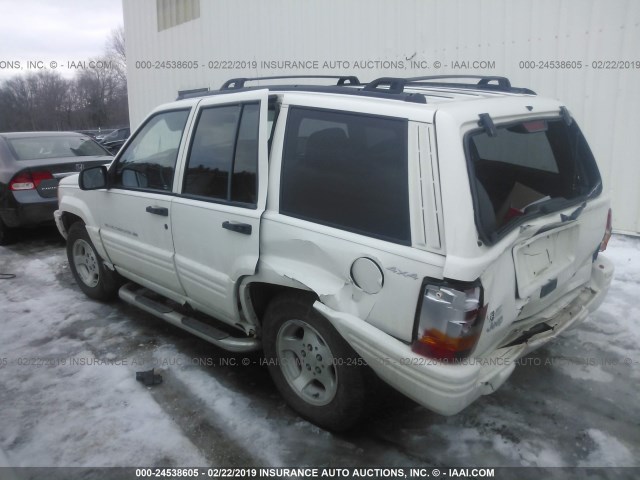 1J4GZ48S7WC335971 - 1998 JEEP GRAND CHEROKEE LAREDO/SPECIAL WHITE photo 3