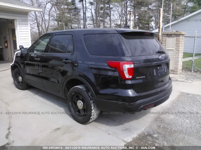 1FM5K8AR7HGA94341 - 2017 FORD EXPLORER POLICE INTERCEPTOR BLACK photo 3