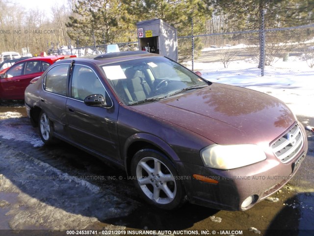 JN1DA31D63T522395 - 2003 NISSAN MAXIMA GLE/GXE/SE MAROON photo 1