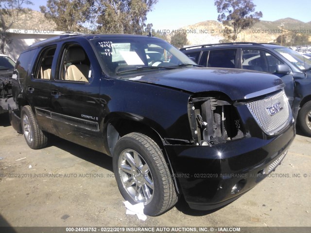 1GKFK63827J282224 - 2007 GMC YUKON DENALI BLACK photo 1