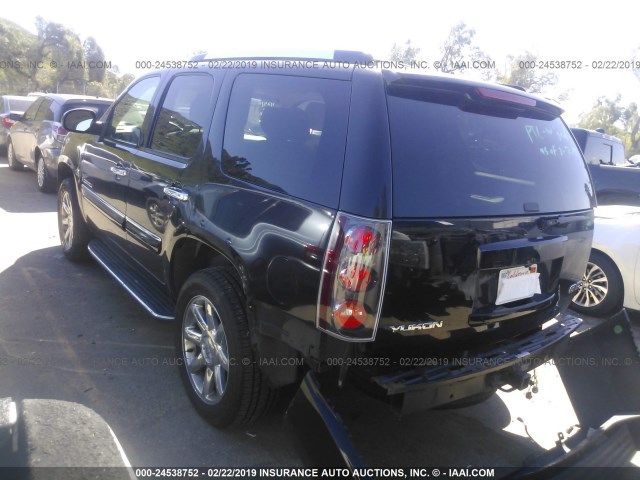 1GKFK63827J282224 - 2007 GMC YUKON DENALI BLACK photo 3