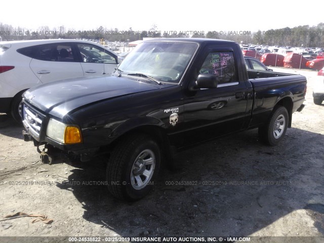 1FTYR10U41TA69047 - 2001 FORD RANGER BLACK photo 2