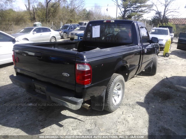 1FTYR10U41TA69047 - 2001 FORD RANGER BLACK photo 4