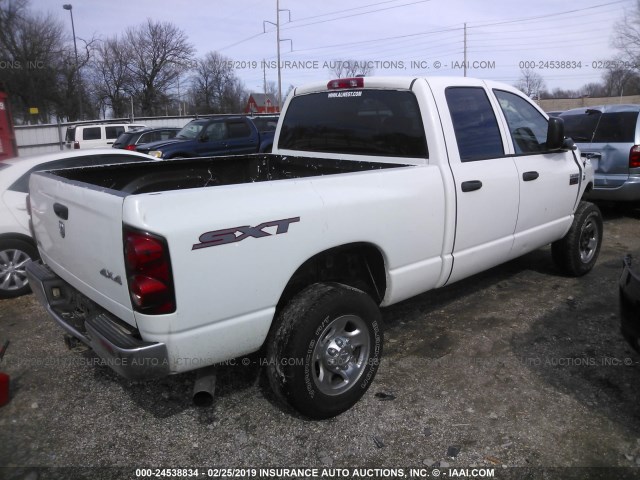 3D7KS28A68G215388 - 2008 DODGE RAM 2500 ST/SLT WHITE photo 4