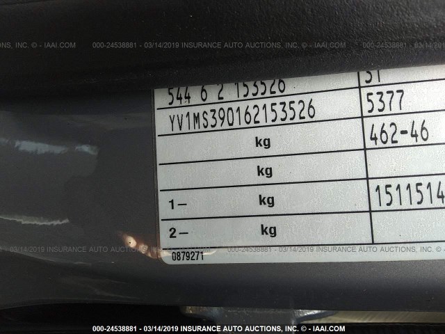 YV1MS390162153526 - 2006 VOLVO S40 2.4I GRAY photo 9