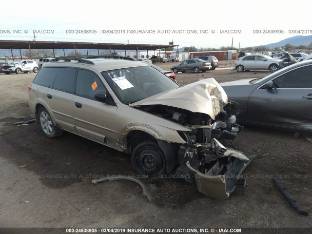 4S4BP61C997330994 - 2009 SUBARU OUTBACK 2.5I BROWN photo 1