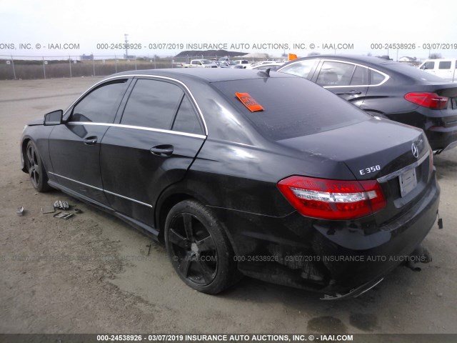 WDDHF5GB5AA146966 - 2010 MERCEDES-BENZ E 350 BLACK photo 3