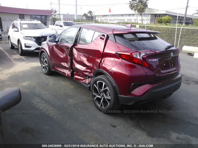 JTNKHMBX4J1004563 - 2018 TOYOTA C-HR XLE/XLE PREMIUM წითელი ფოტო 3