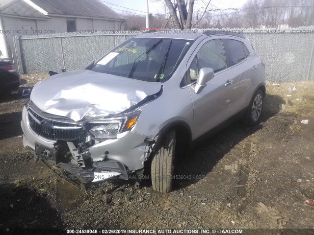 KL4CJASB0HB025375 - 2017 BUICK ENCORE PREFERRED SILVER photo 2