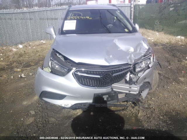 KL4CJASB0HB025375 - 2017 BUICK ENCORE PREFERRED SILVER photo 6