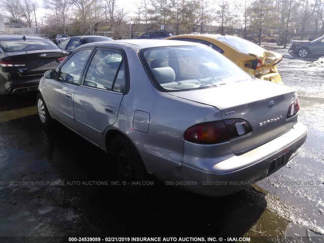 1NXBR12E71Z475602 - 2001 TOYOTA COROLLA CE/LE/S SILVER photo 3