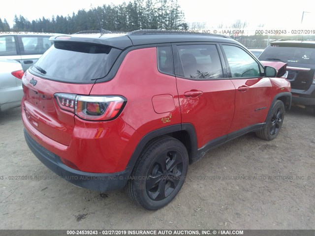 3C4NJDBB6JT396111 - 2018 JEEP COMPASS LATITUDE RED photo 4