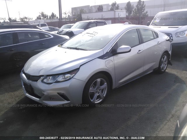 1G1RC6S51HU180063 - 2017 CHEVROLET VOLT LT SILVER photo 2