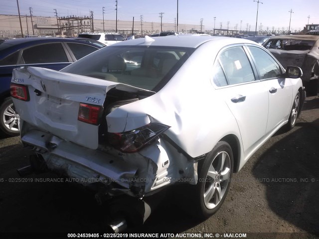 JH4CU2F64EC001049 - 2014 ACURA TSX TECH WHITE photo 4