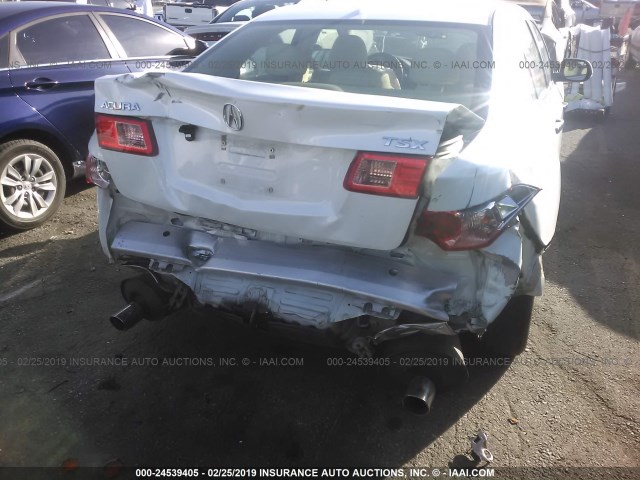 JH4CU2F64EC001049 - 2014 ACURA TSX TECH WHITE photo 6