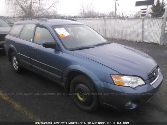 4S4BP61C467326461 - 2006 SUBARU LEGACY OUTBACK 2.5I BLUE photo 1