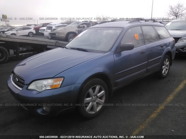 4S4BP61C467326461 - 2006 SUBARU LEGACY OUTBACK 2.5I BLUE photo 2