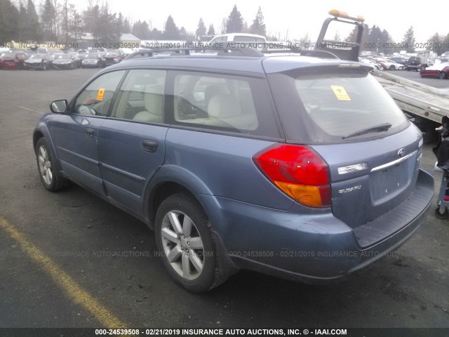 4S4BP61C467326461 - 2006 SUBARU LEGACY OUTBACK 2.5I BLUE photo 3