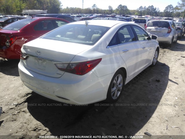 5NPEC4AC8BH131700 - 2011 HYUNDAI SONATA SE/LIMITED WHITE photo 4