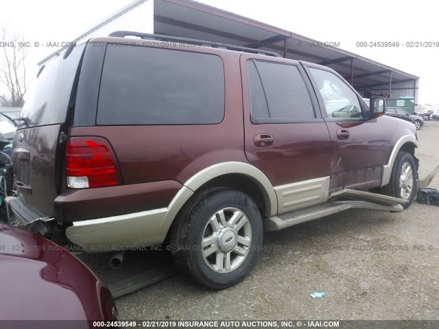 1FMPU17566LA46347 - 2006 FORD EXPEDITION EDDIE BAUER BURGUNDY photo 4