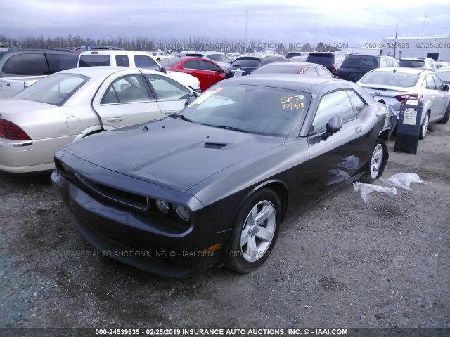 2C3CDYAG3DH562220 - 2013 DODGE CHALLENGER SXT GRAY photo 2