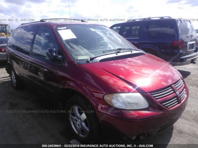 2D4GP44L66R914177 - 2006 DODGE GRAND CARAVAN SXT RED photo 1