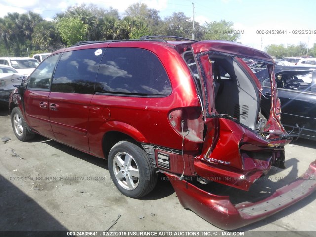 2D4GP44L66R914177 - 2006 DODGE GRAND CARAVAN SXT RED photo 3