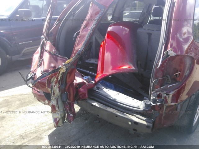 2D4GP44L66R914177 - 2006 DODGE GRAND CARAVAN SXT RED photo 6