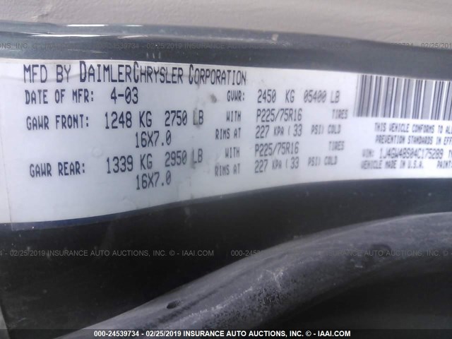 1J4GW48S04C175289 - 2004 JEEP GRAND CHEROKEE LAREDO/COLUMBIA/FREEDOM 绿色 照片 9