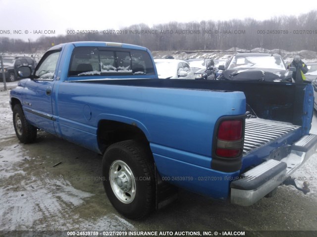 3B7KC26Z21M557430 - 2001 DODGE RAM 2500 BLUE photo 3