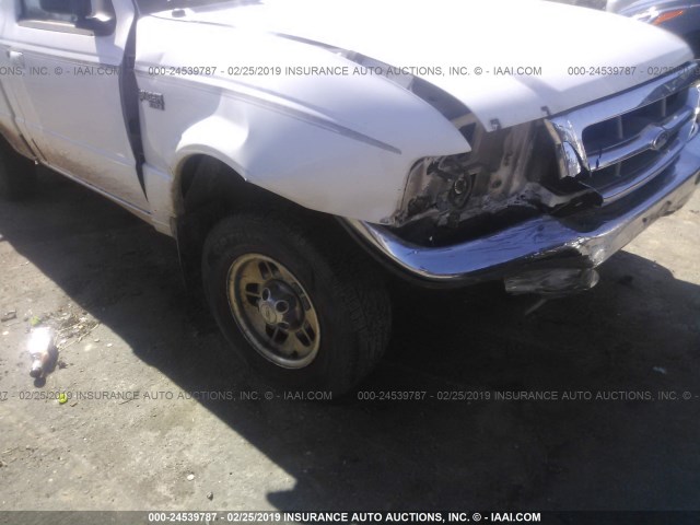 1FTYR10C9WUB32894 - 1998 FORD RANGER WHITE photo 6